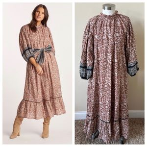 Anthropologie x Cleobella Magdalena midi dress long sleeve peasant 13158
